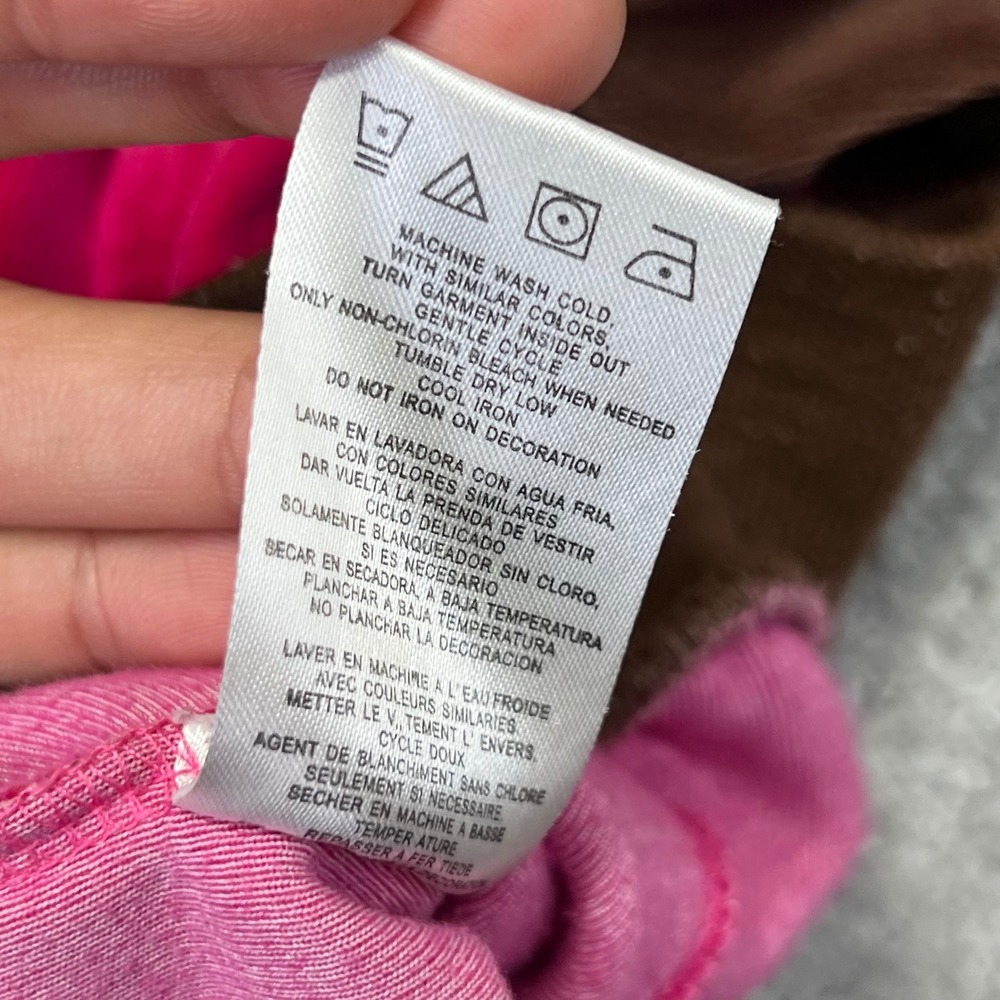 Y2k Skechers Hoodie Girls M Brown Pink Velour McBling Rhinestone Embroidered - Picture 10 of 15